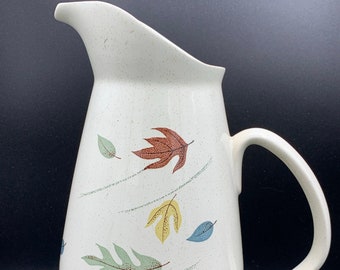 Franciscan Autumn Leaves Large 10.25" Carafe Pitcher - Mid Century Design - Great Colors -  Earthenware - So Lovely!!