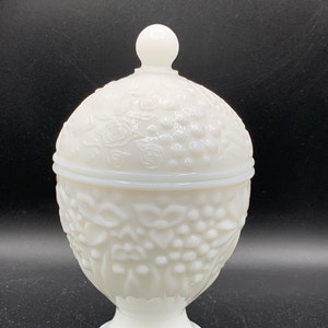 Avon Milk Glass Candy Dish with Lid - Petite and Pretty!!