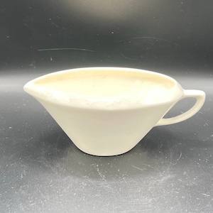 Vintage White Creamer Gravy Boat - Mid Century Modern Design