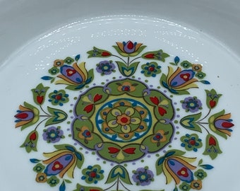Vintage Sango Hellespont Cereal Bowl: 1980s Japan Multicolor Mandala