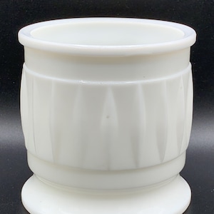 White Milk Glass Vase - Modern and Beautiful!!