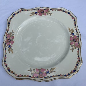2 Vintage Salad Plates - J&G Meakin Sol - Galatea Pattern - 1910s -  Great Condition - Art Deco - Geometric Flowers
