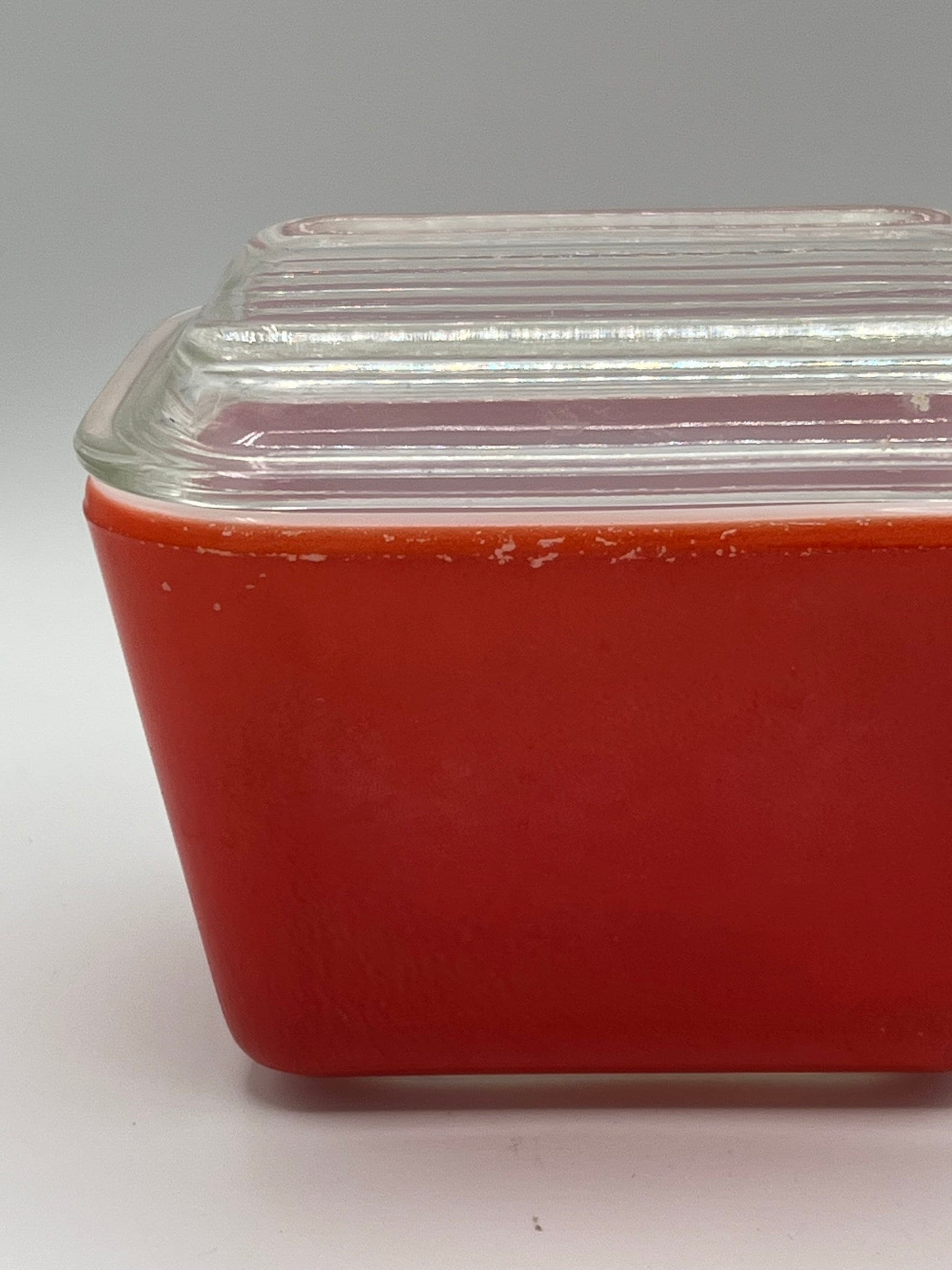 PYREX - Small Refrigerator Dish With Lid - Red - 501-C - Vintage