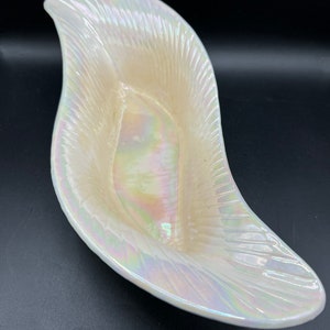Vintage Iridescent Ceramic Centerpiece Bowl - Art Deco Style