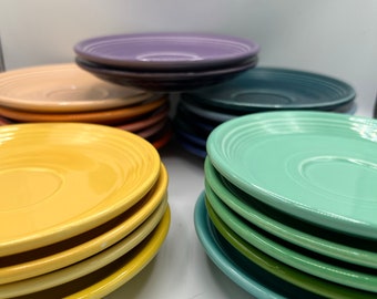 Vintage Fiesta Ware Saucers - 6" Round - Various Colors - Sold Individually - Great Colorful Plates - Retired Colors!