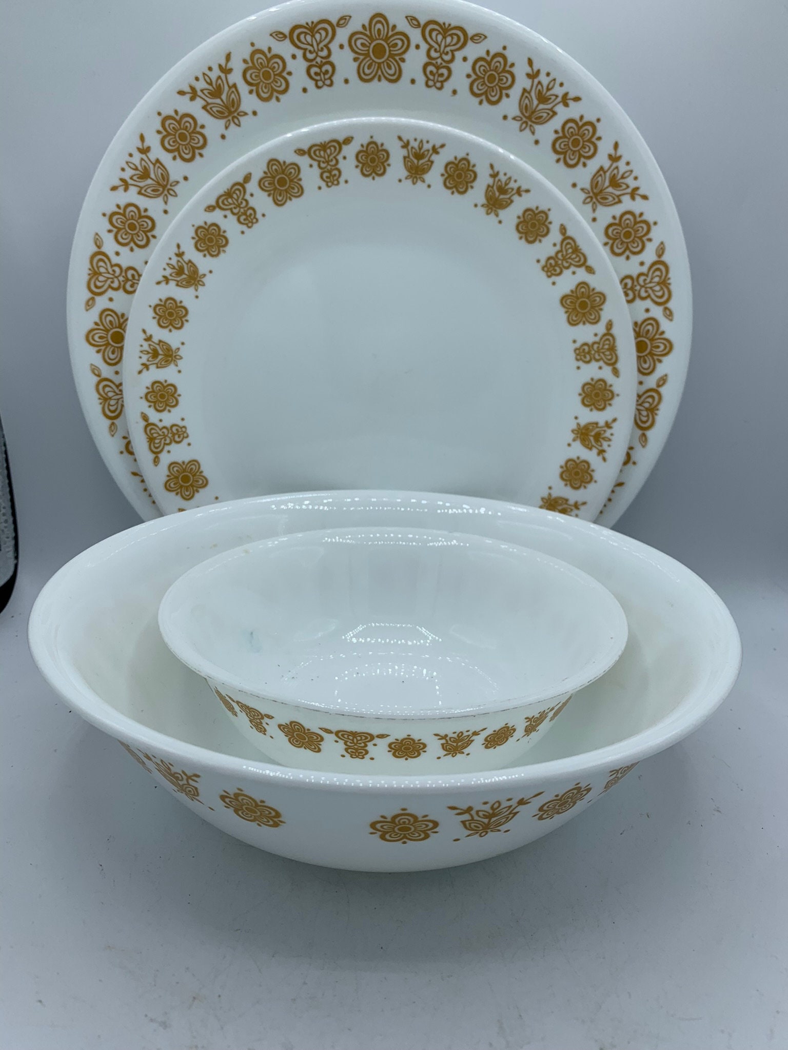 Platos Corelle Butterfly Gold Varias piezas disponibles Vintage