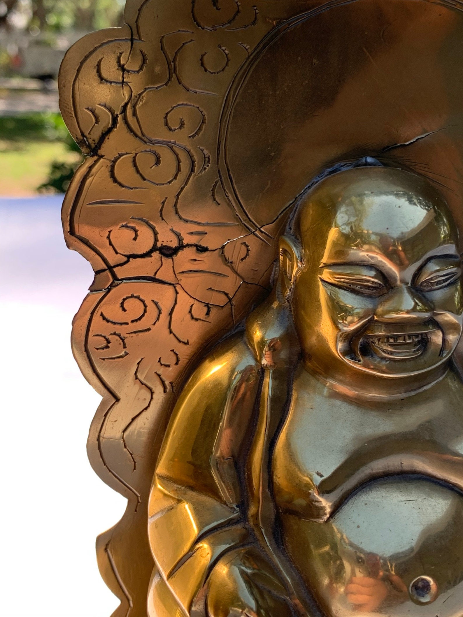 Vintage Brass Buddha Bookends/ Laughing Buddha/ Brass Statue/ Etsy