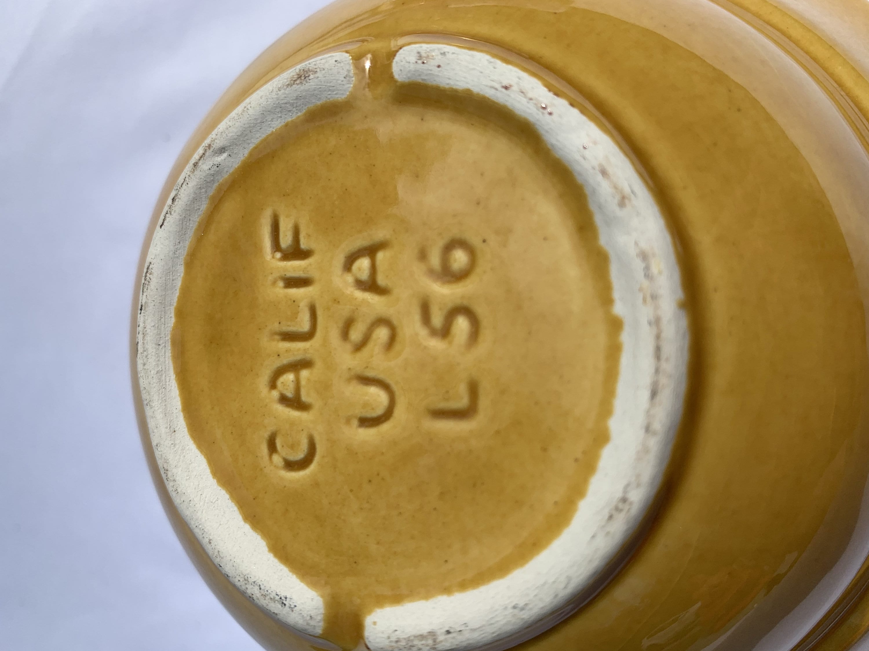 Vintage California USA Pottery L56 Yellow Bowl Retro Candy Etsy