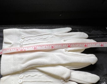 Vintage White Kidskin Gloves - Size 34 - Made in France - So amazing!!  Soft as Butter!