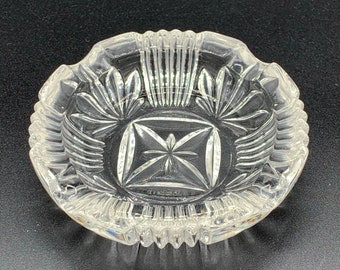 Beautiful Cut Crystal Ashtray - Vintage - Super Special!!