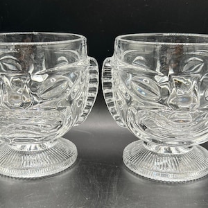 Vintage Clear Tiki Glasses - Set of Two