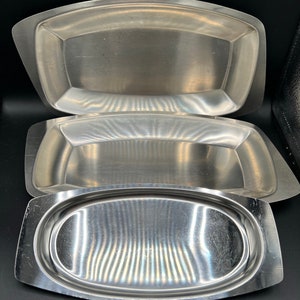 Mid Century Monarch Japan Metal Serving Trays - Set of 3