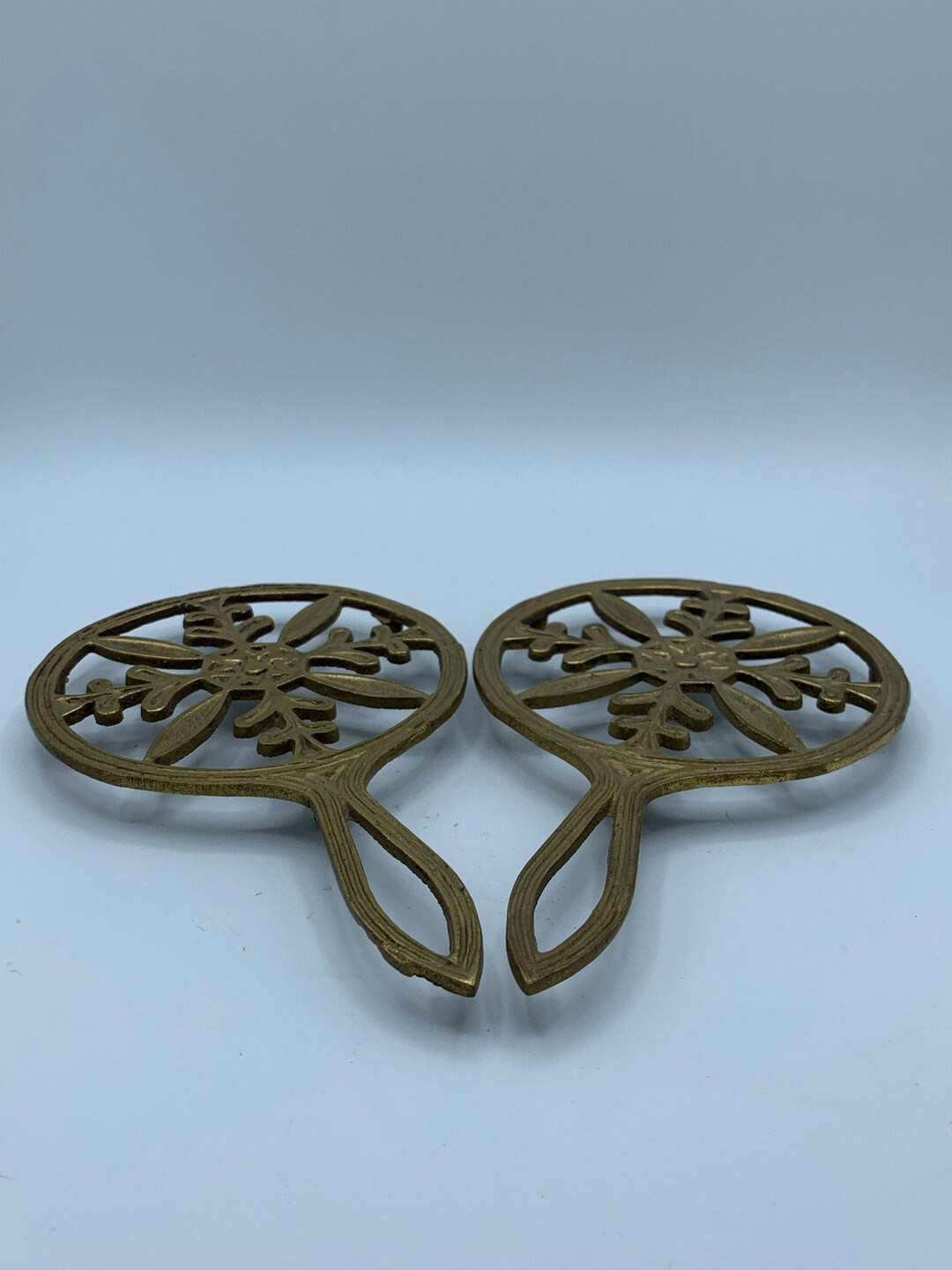 Decorative Brass Trivets Set of Two Fred Roberts Company Made in Japan