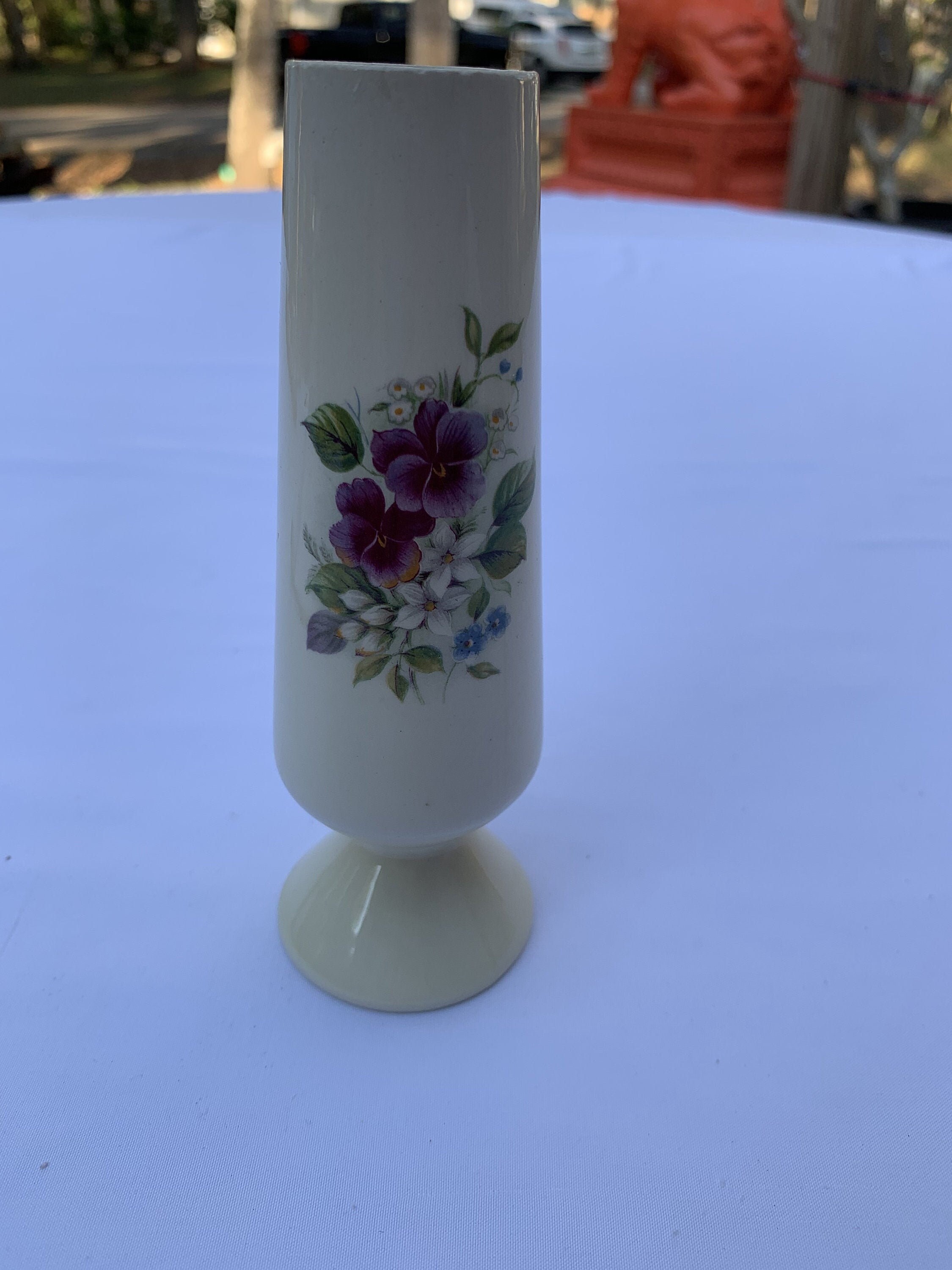 Vintage Bud Vase 6 High Signed AS '92 Adorned Etsy