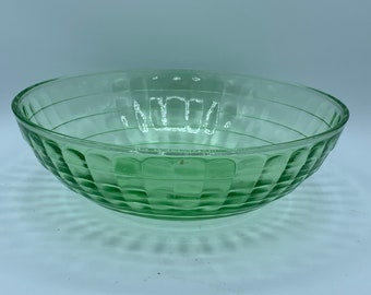Green Anchor Hocking Optic Block Glassware: Vintage Dishes, Bowls, Cups