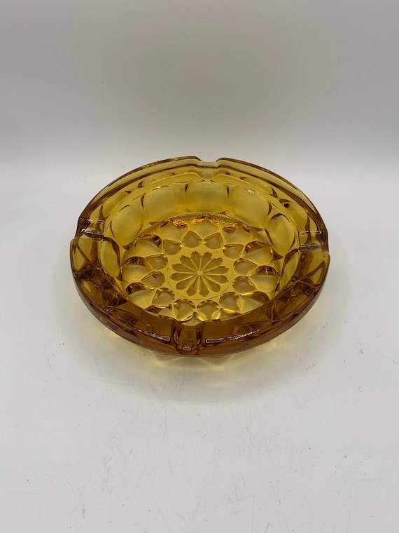 Jane West | Amber Ashtray | Glass Ashtray | Vintage Glass