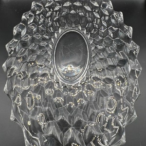 Vintage Fostoria American Clear Oval Platter: Optic Block Pattern