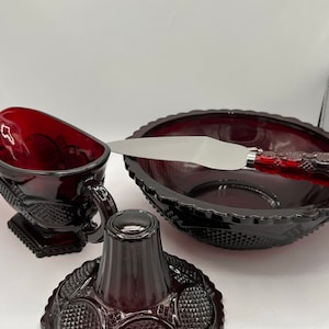 AVON 1876 Cape Cod Ruby Red Glass Dishes - Priced Individually - Etsy