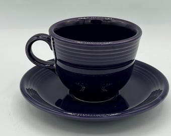 FIESTAWARE Cup & Saucer Set Plum Purple Coffee Tea Fiesta HLC Homer Laughlin