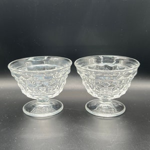 Vintage Fostoria American Clear Sundae Glasses - Set of 2