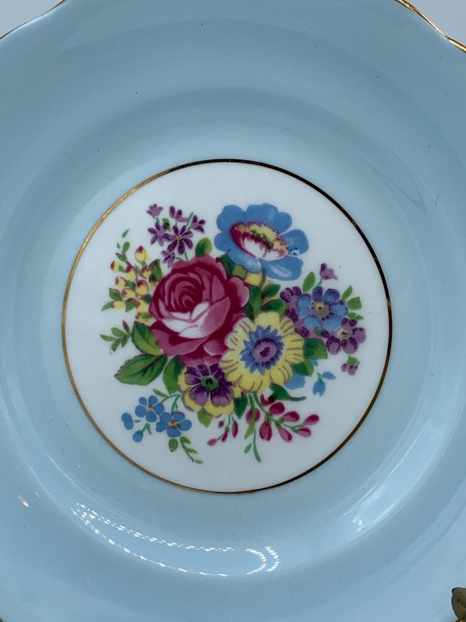 Royal Standard China Set of 6 Blue Rimmed Saucer / Bread Etsy