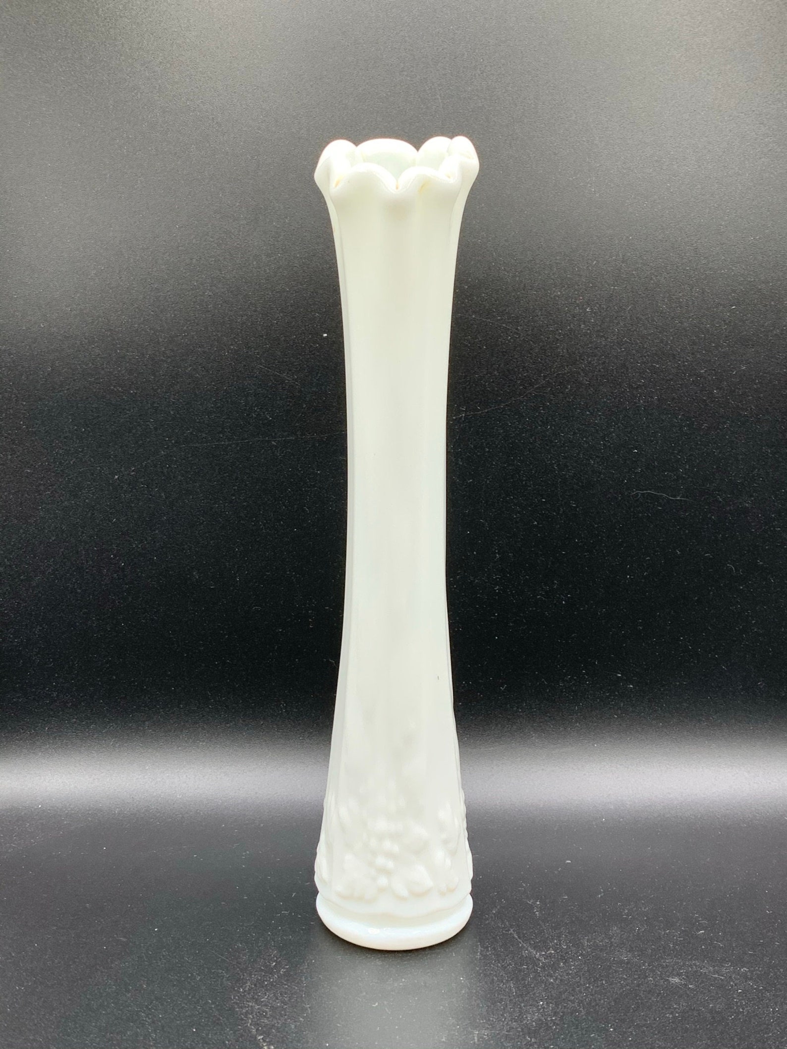 Mid Century Modern Vintage WC Milk Glass Swag Vase 9.5 Etsy