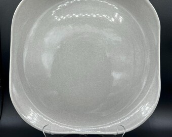 Vintage Russel Wright for Steubenville American Modern Square Platter - Light Gray Speckled Glaze