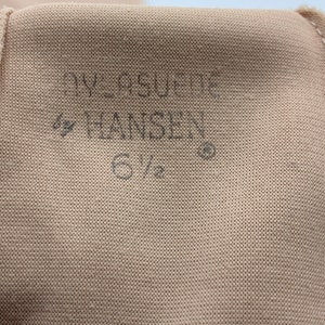 Nylasuede by Hansen Ladies Gloves Vintage 60's Size 6 1/2 Tan Very Vintage Cool image 4