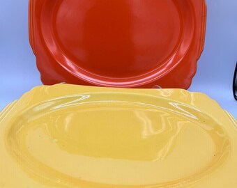 Vintage Homer Laughlin Riviera Rectangle Vegetable Bowl w Oval Middle - Various Colors - Rare Find!