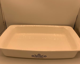 Corning Ware Cornflower Blue Baking Dish  2 quart - Unusual Size - So useful!!!   It's a classic!  P-332 - Open Roaster Baker Pan 12x7.5"