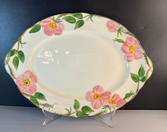 Vintage Franciscan Desert Rose Platter: 14" Earthenware Serving Dish