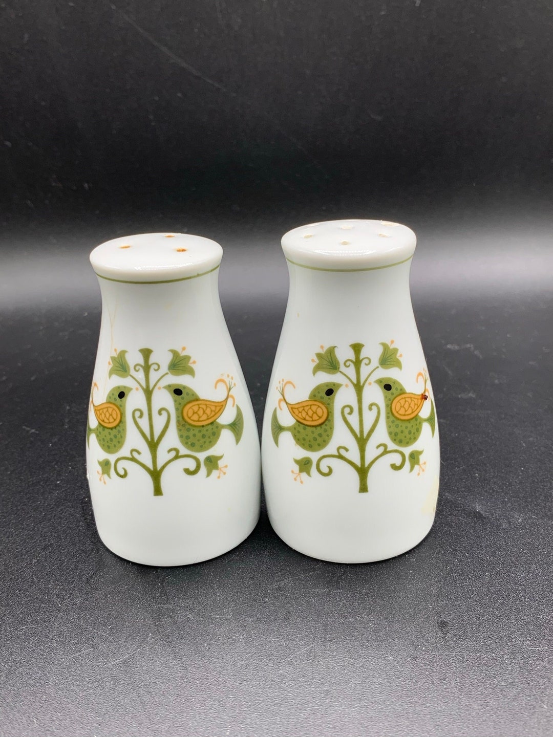 Vintage Noritake Salt and Pepper Shakers GREAT Mid Century Design Etsy