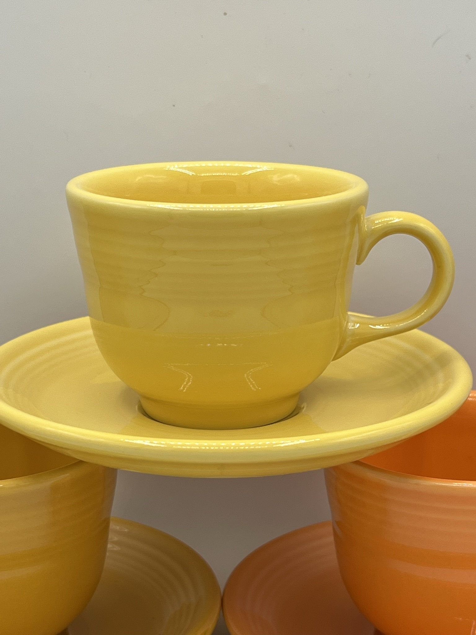 Vintage Fakiolas Greece Handmade Tea Cup and Saucer 24k Gold