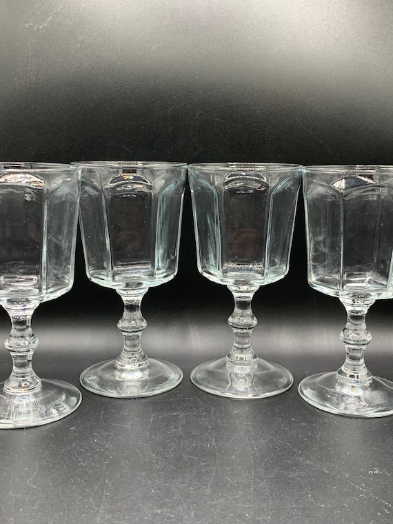 Vintage Antique Lenox Clear Wine Glasses Set of 4 Fine 