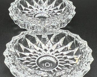 Cenicero de cristal tallado brillante - Vintage - ¡Súper especial! ¡Brillo deslumbrante! Juego de 2