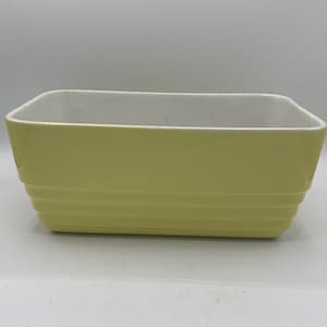 Vintage Yellow Hall Rectangle Planter: MCM Decor