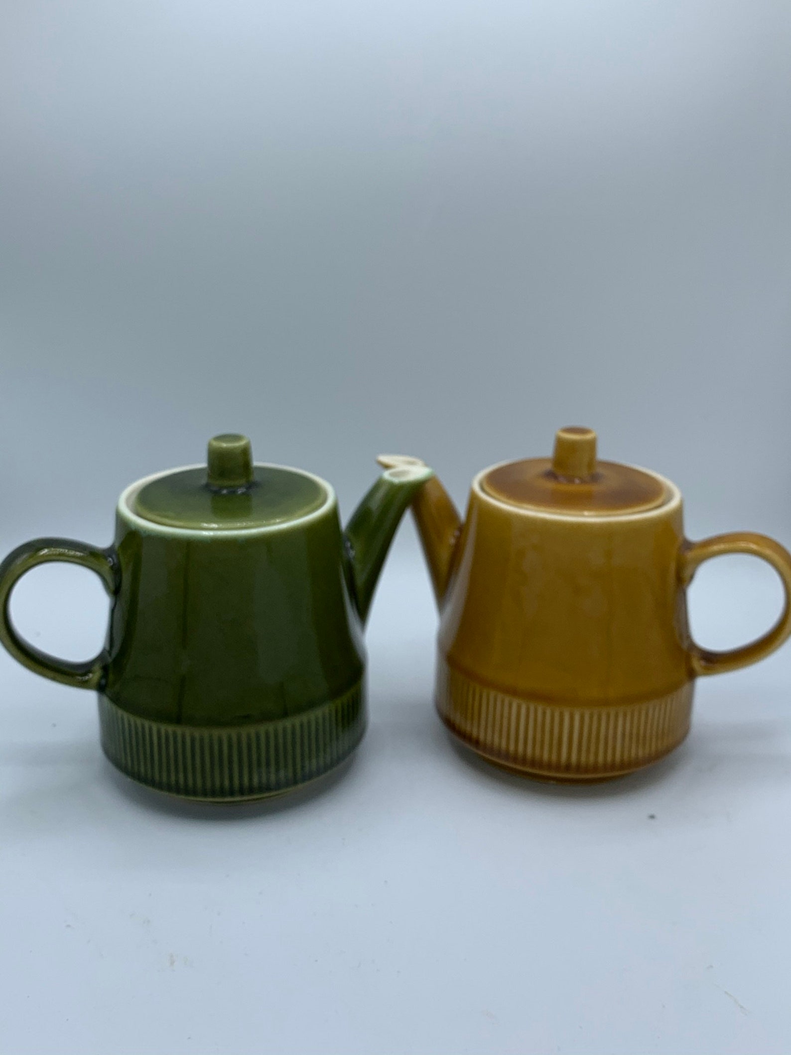 Vintage MCM Personal Teapots Set of 2 Great Vintage Etsy