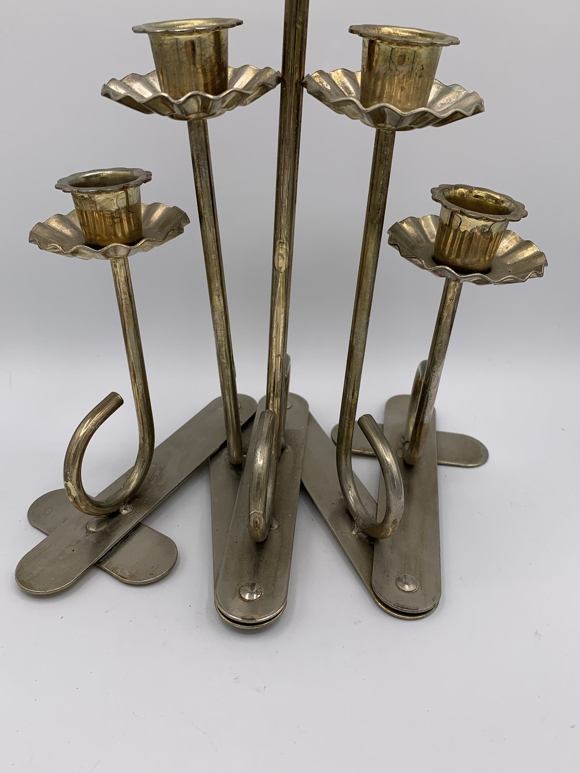 Vintage Metal Expandable Candlestick Holder Unique Etsy Singapore