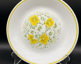 Vintage Corelle Salad Plate: April Yellow Flower Pattern