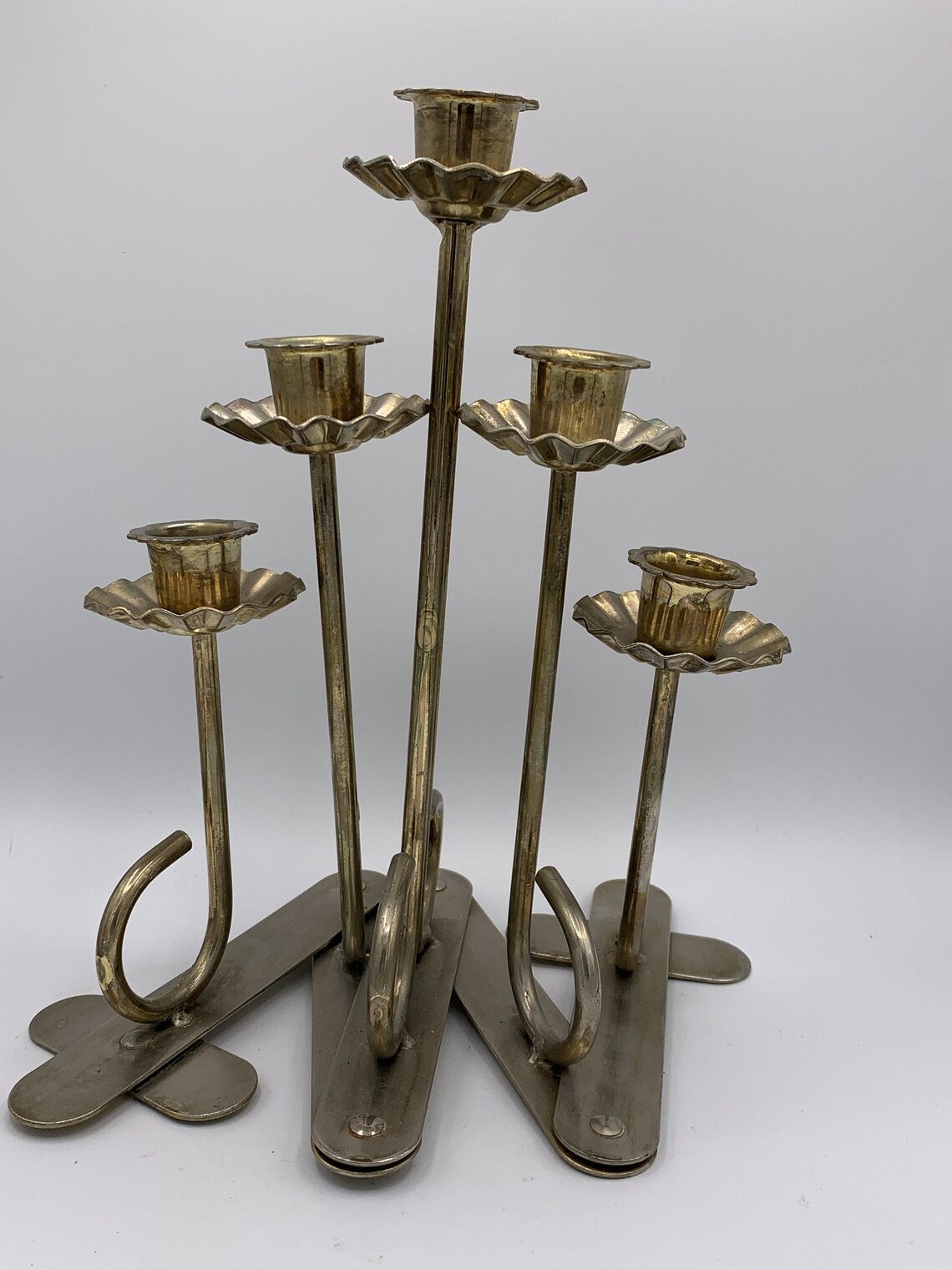 Vintage Metal Expandable Candlestick Holder Unique Etsy Singapore