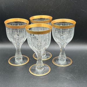 Gold Rim Flower Wine - Etsy