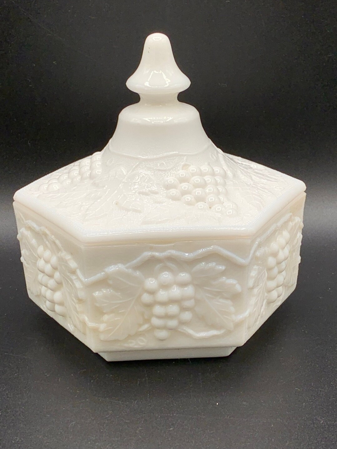 Imperial Glass Lidded Candy Dish Wedding Box Compote Milk Etsy