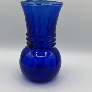 Vintage Cobalt Blue Glass Vase - Such a Great Color!!  So Amazing!