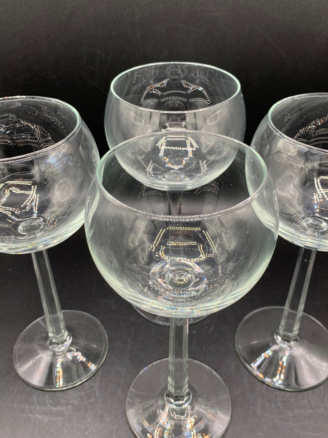 Big Bowl Wine Glasses Set of 4 so Beautiful Let's Etsy