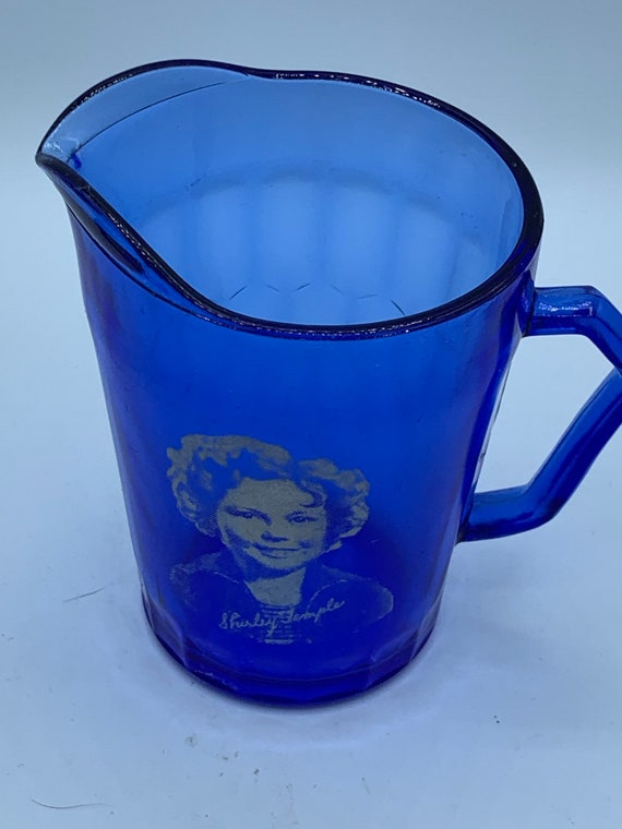 Vintage 1930s Shirley Temple Cobalt Blue Glass Pitcher - Etsy