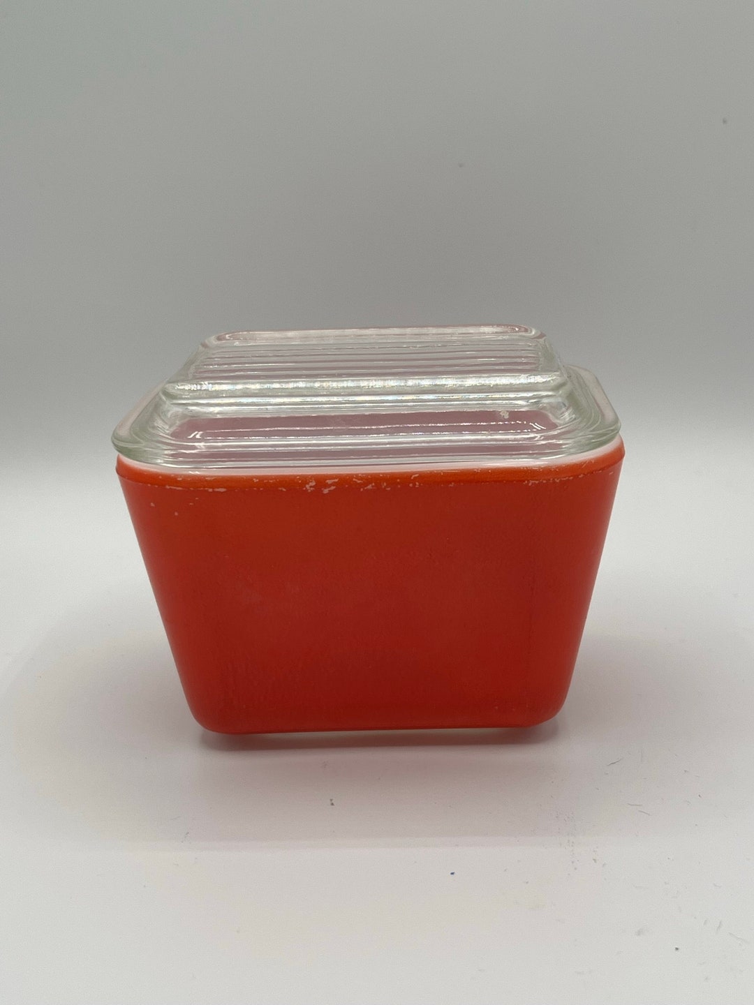 PYREX Small Refrigerator Dish With Lid Red 501-C Vintage