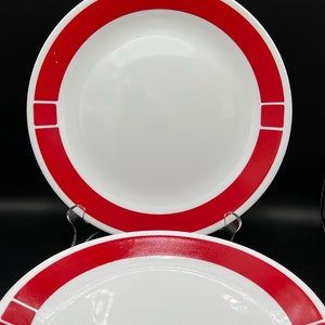 Vintage Corelle Urban Red Dinner Plates - Set of 4