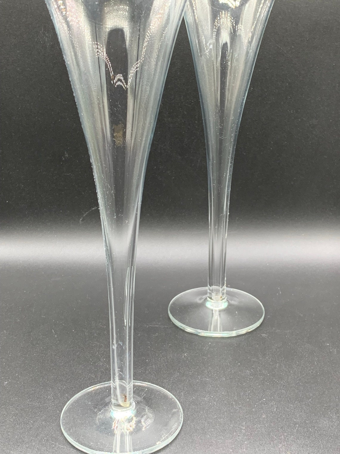 Amazing Vintage Trumpet Style Champagne Flutes Set of 2 Etsy