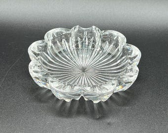 Vintage Fostoria Klarglas Aschenbecher - Spulenmuster