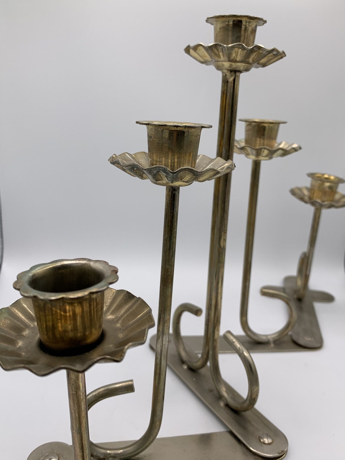 Vintage Metal Expandable Candlestick Holder Unique Etsy Singapore